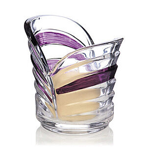 Purple Heart Pillar Candleholder 10.3cm