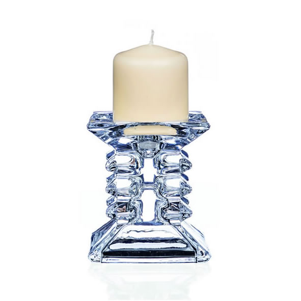 Ziggy Pillar Candleholder With Candle