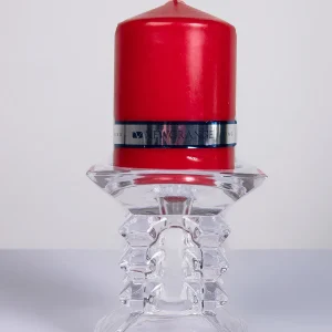 Ziggy Pillar Candle Holder-red Candle