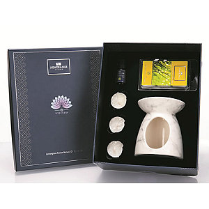 Marble Effect Wax Melt Burner Set Lemon